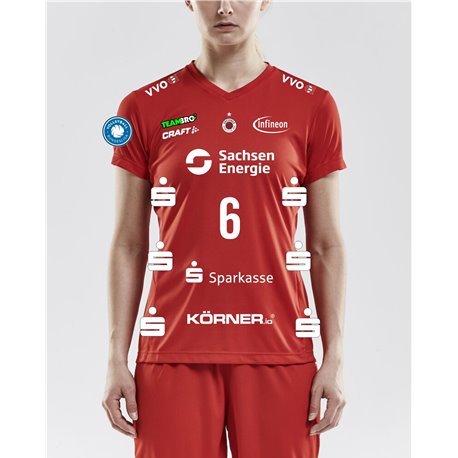DSC Volleyball Replica Bundesliga 23/24 Trikot Damen rot